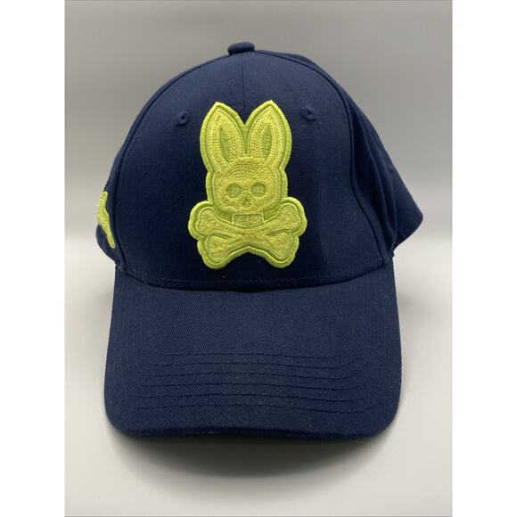 Psycho Bunny Cleveland Chainstitch Patch Cap Navy B6A516Z1HT-NVYNavyOS - Picture 1 of 7